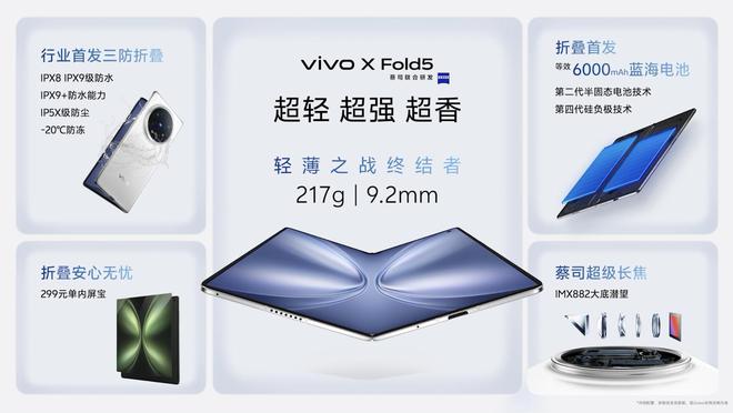 6999元起售！vivo X Fold5正式发布：多款IoT产品携手亮相(图2)
