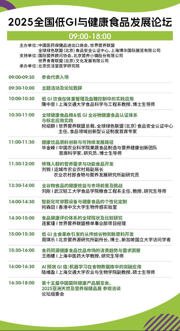 2025全国低GI与健康食品发展论坛：聚焦可穿戴设备与健康食品个性化定制(图4)